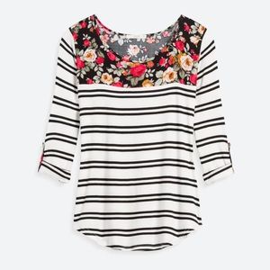 Le Lis Sutherlin Contrast Print Knit Top, from Stitch Fix, size Large